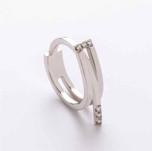 K-Créations - Or blanc 18 cts | Bague